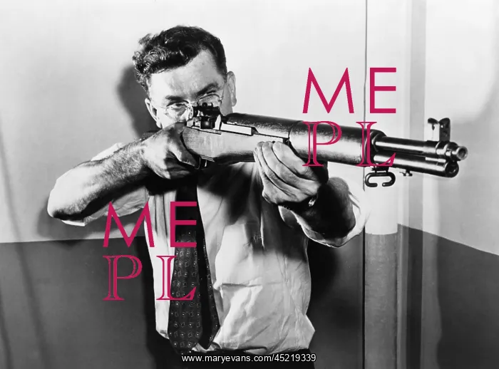 : John C. Garand (1888-1974), aiming one of ? : John C. Garand (1888-1974), aiming one of ?