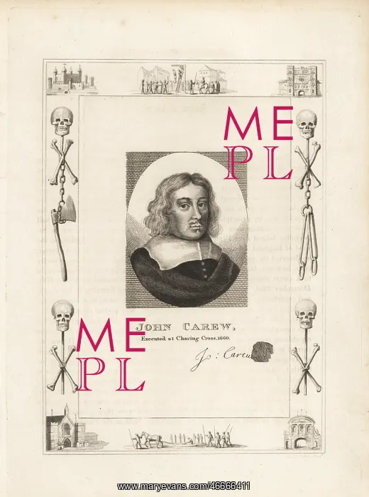 : John Carew, executed at Charing Cross in 1660 : John Carew, executed at Charing Cross in 1660