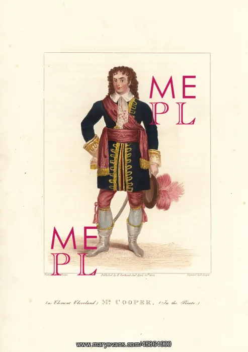 : John Cooper in The Pirate, 1822 : John Cooper in The Pirate, 1822