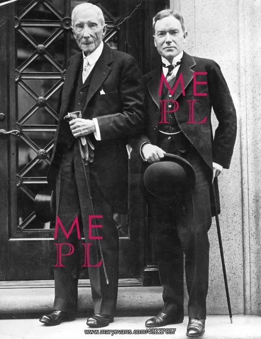 : John D. Rockefeller, Sr. and his son John D. Rockefeller : John D. Rockefeller, Sr. and his son John D. Rockefeller