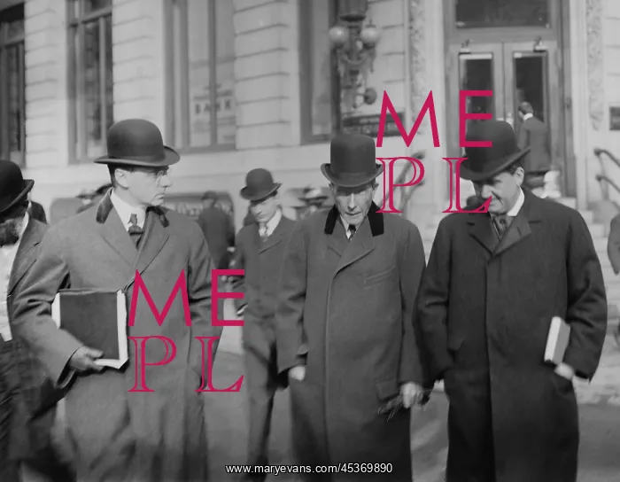 : John D. Rockefeller and others walking from : John D. Rockefeller and others walking from
