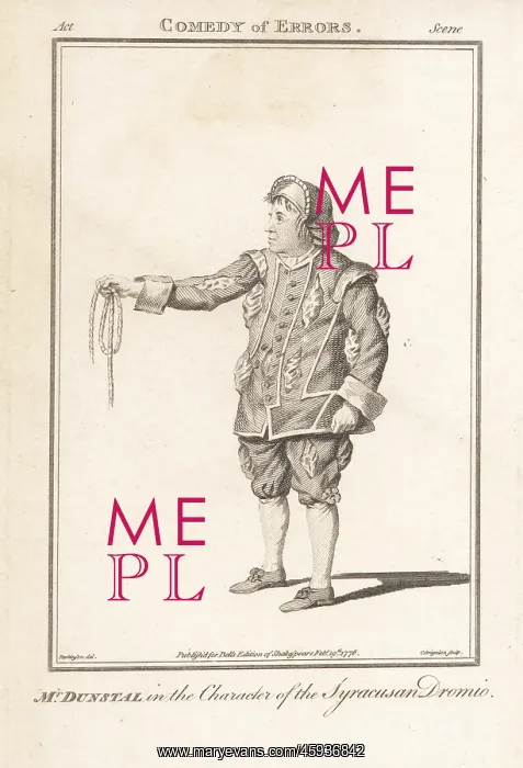 : John Dunstall as the Syracusan Dromio in The Comedy : John Dunstall as the Syracusan Dromio in The Comedy