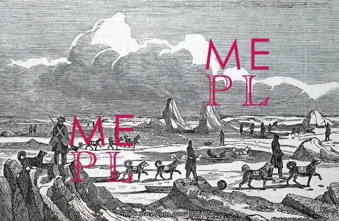 : John Franklin Expedition travelling in winter : John Franklin Expedition travelling in winter