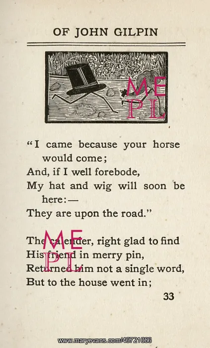 : John Gilpin's hat and wig run down the road after him : John Gilpin's hat and wig run down the road after him