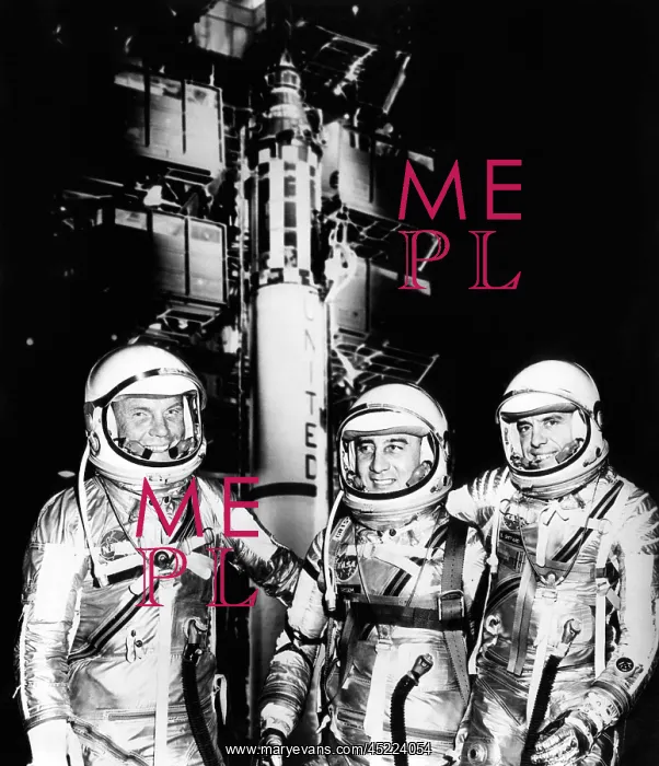 : John Glenn, Virgil Grissom, and Alan Shepard, ? : John Glenn, Virgil Grissom, and Alan Shepard, ?