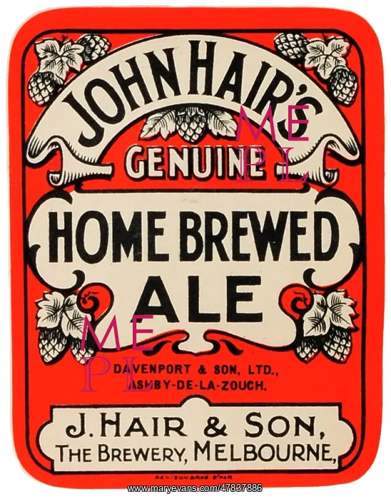: John Hair's Home Brewed Ale : John Hair's Home Brewed Ale