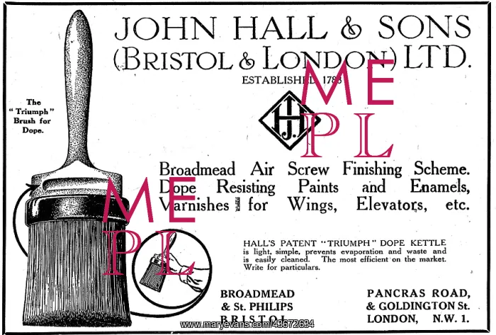 : John Hall & Sons: Airscrew Finishing : John Hall & Sons: Airscrew Finishing