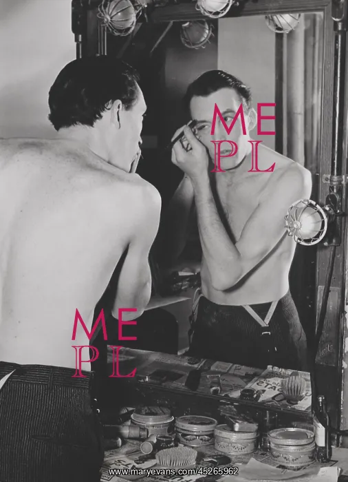 : John Huston making-up for his role in The Lonely : John Huston making-up for his role in The Lonely