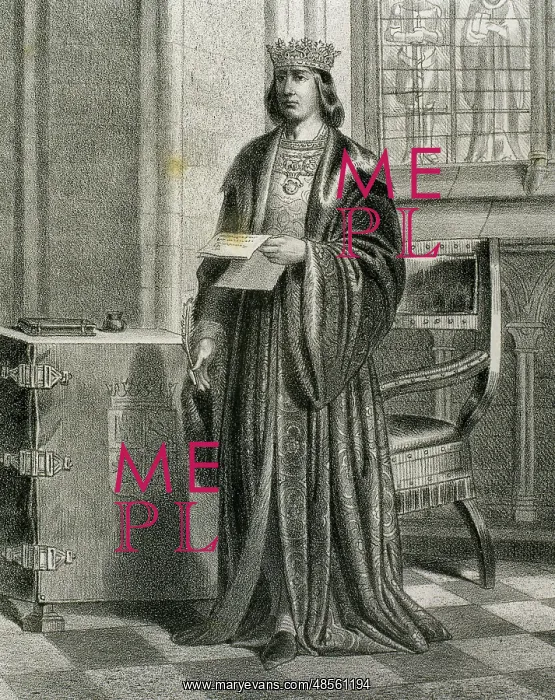 : John II of Castile (1405-1454). Engraving : John II of Castile (1405-1454). Engraving