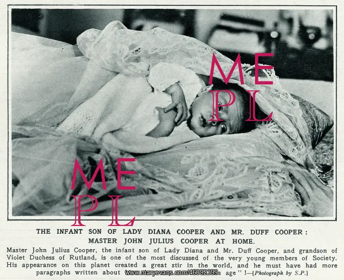 : John Julius Cooper as a baby : John Julius Cooper as a baby