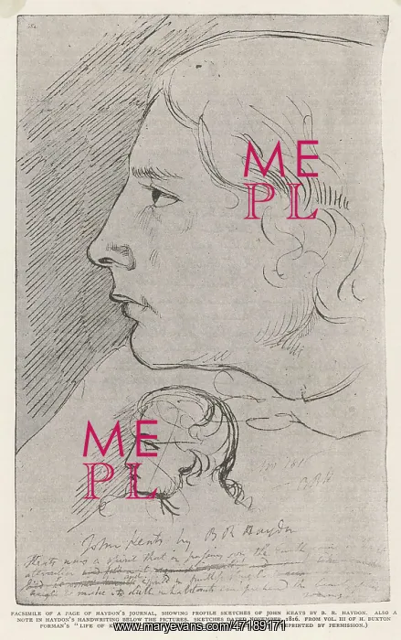  : JOHN KEATS / HAYDON SKETCH