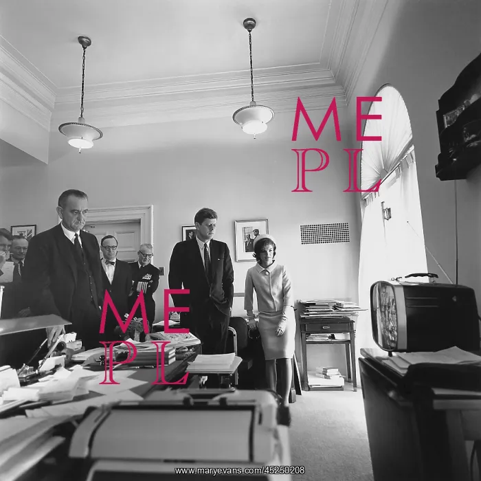 : John Kennedy and others watching the first manned : John Kennedy and others watching the first manned
