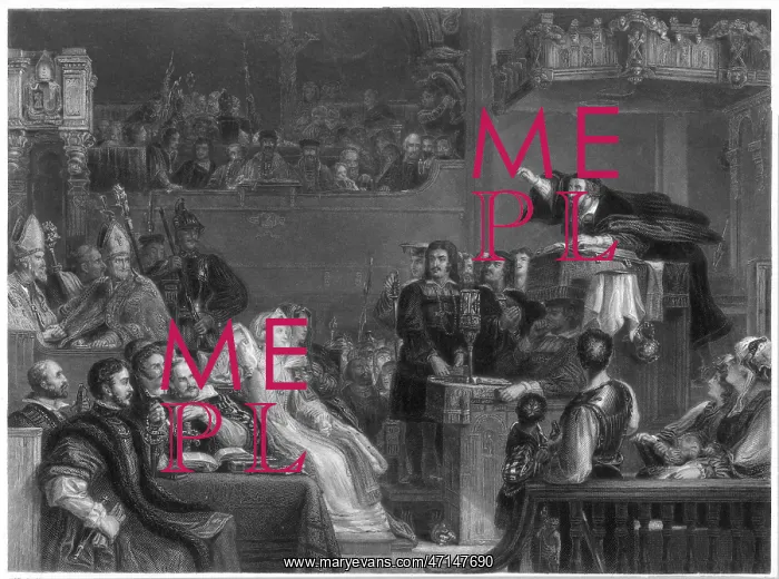 : John Knox (1505-1572) Religious reformer preaches before the Lords of the Congregation : John Knox (1505-1572) Religious reformer preaches before the Lords of the Congregation