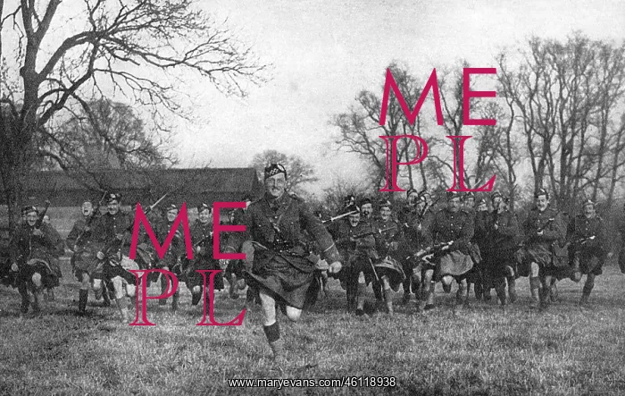 : John Lauder, son of Harry, leading practice charge, WW1 : John Lauder, son of Harry, leading practice charge, WW1