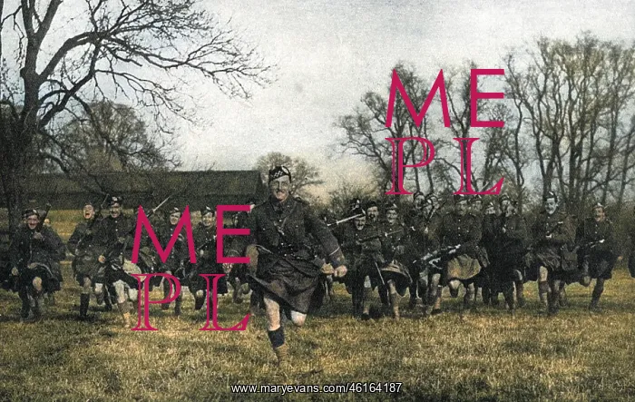 : John Lauder, son of Harry, leading practice charge, WW1 : John Lauder, son of Harry, leading practice charge, WW1