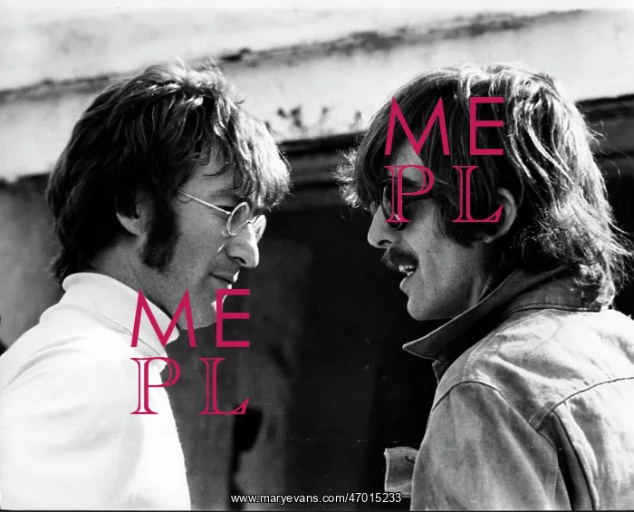 : John Lennon and George Harrison of The Beatles : John Lennon and George Harrison of The Beatles