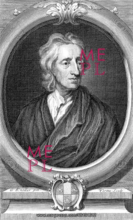 : John Locke (1632-1704) English philosopher. Engraving : John Locke (1632-1704) English philosopher. Engraving