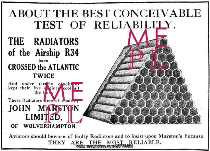 : John Marston Ltd - Aircraft Radiators : John Marston Ltd - Aircraft Radiators