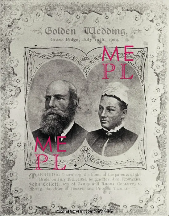 : John and Mary Collett, nee Trollip : John and Mary Collett, nee Trollip