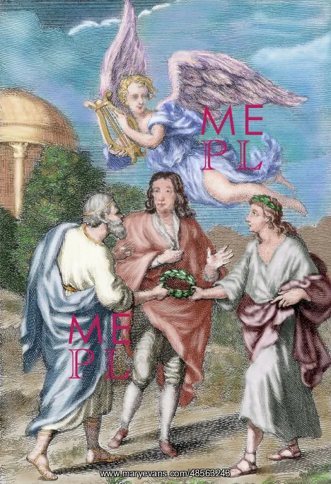 : John Milton (1608-1674). British poet. Paradise lost. Colore : John Milton (1608-1674). British poet. Paradise lost. Colore