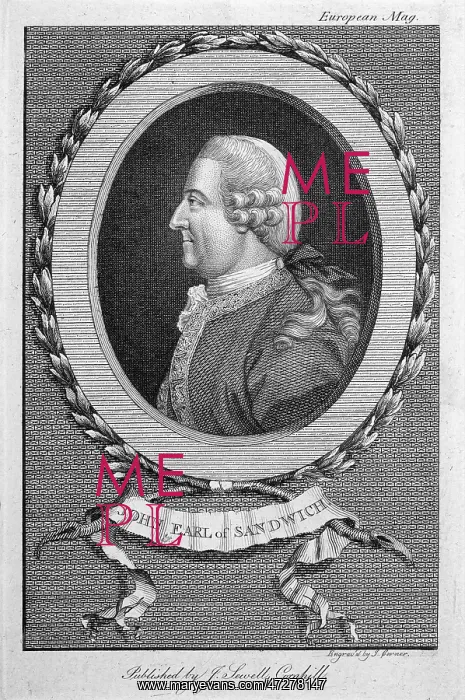 : JOHN MONTAGU 4th EARL of SANDWICH : JOHN MONTAGU 4th EARL of SANDWICH