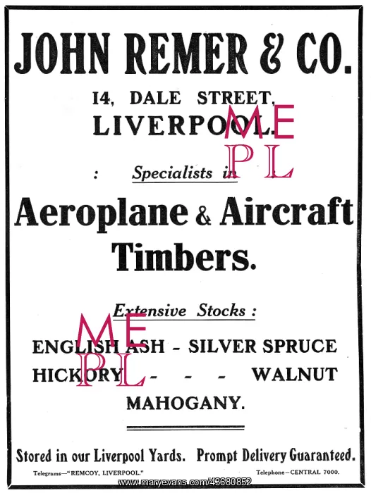 : John Remer & Co - Aircraft Timber Specialists : John Remer & Co - Aircraft Timber Specialists