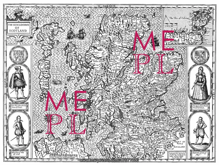 : John Speed, Scotland Map, 1611 : John Speed, Scotland Map, 1611