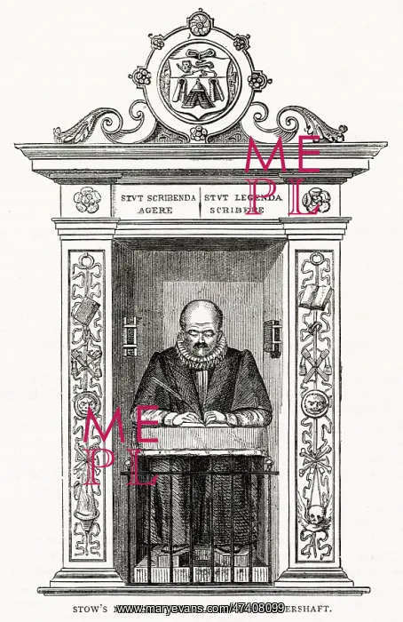 : John Stow's Monument, St Andrew Undershaft, London : John Stow's Monument, St Andrew Undershaft, London