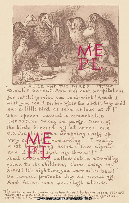 : John Tenniel, Alice and the Birds : John Tenniel, Alice and the Birds