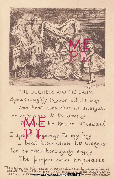 : John Tenniel, The Duchess and the Baby : John Tenniel, The Duchess and the Baby