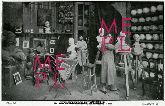 : John Tussaud in his studio 1905 : John Tussaud in his studio 1905