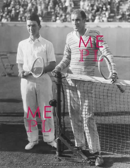 : John Van Ryn and Bill Tilden (left) at 45th National : John Van Ryn and Bill Tilden (left) at 45th National