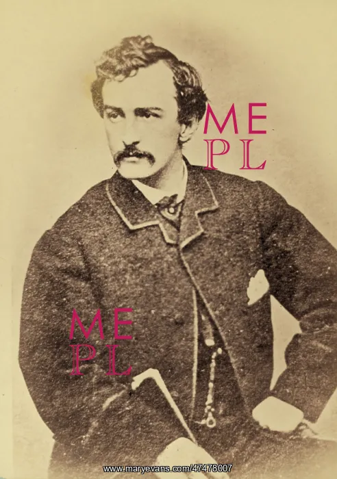 : John Wilkes Booth, half-length portrait, facing left and hol : John Wilkes Booth, half-length portrait, facing left and hol