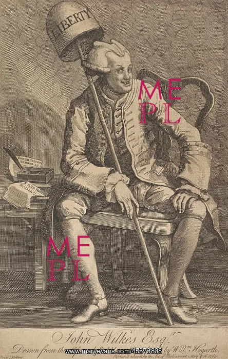 : John Wilkes, is depicted with a demonic-looking : John Wilkes, is depicted with a demonic-looking
