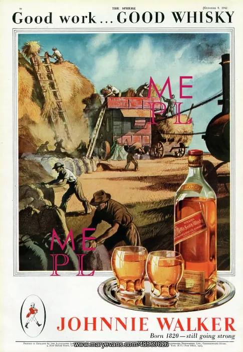 : Johnnie Walker advertisement, 1943 : Johnnie Walker advertisement, 1943