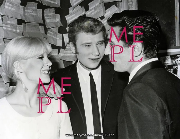 : Johnny Hallyday, French singer, Sylvie Vartan, Gilbert Becau : Johnny Hallyday, French singer, Sylvie Vartan, Gilbert Becau