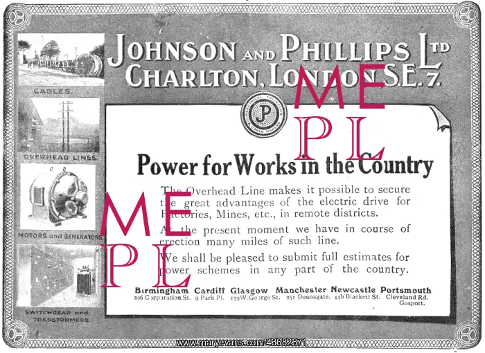 : Johnson & Phillips Factory Electrical Switchboards : Johnson & Phillips Factory Electrical Switchboards