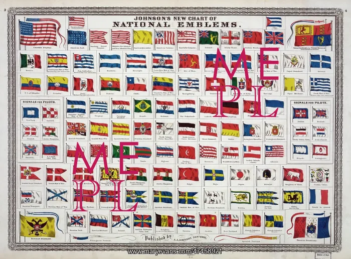 : Johnson's new chart of national emblems : Johnson's new chart of national emblems