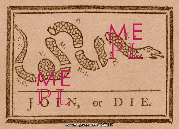 : The Join or Die print was a political cartoon : The Join or Die print was a political cartoon