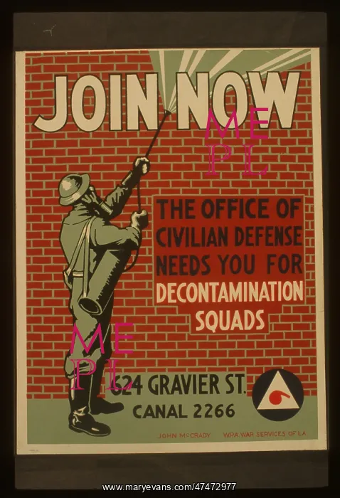 : Join now The office of civilian defense needs you for decont : Join now The office of civilian defense needs you for decont