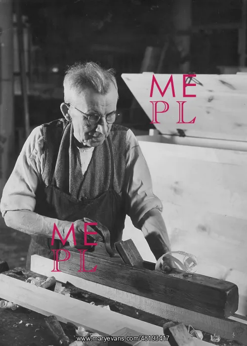 : Joiner. A carpenter uses a plane in the cabinetmaker's workshop : Joiner. A carpenter uses a plane in the cabinetmaker's workshop