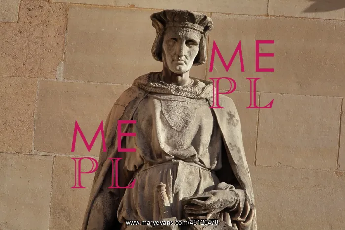 : Joinville statue, Cour Napoleon, Louvre, Paris, France : Joinville statue, Cour Napoleon, Louvre, Paris, France