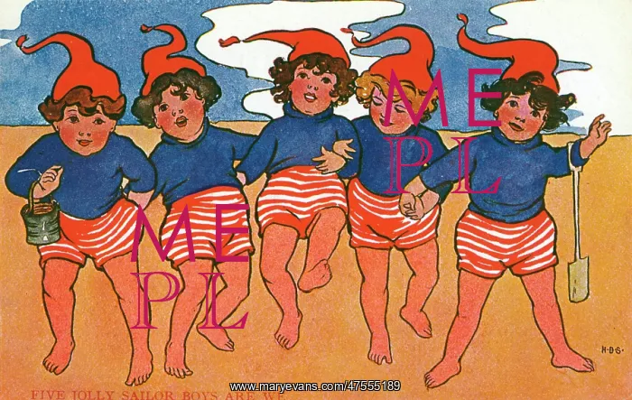 : Five jolly sailor boys are we : Five jolly sailor boys are we