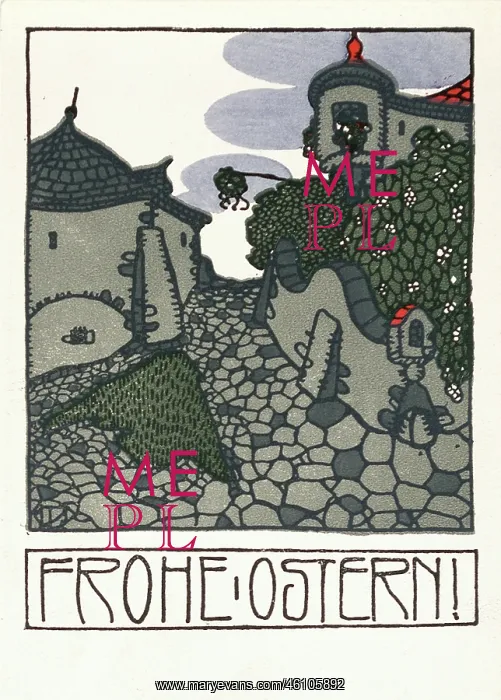: Josef Diveky. Easter Card. Wiener : Josef Diveky. Easter Card. Wiener