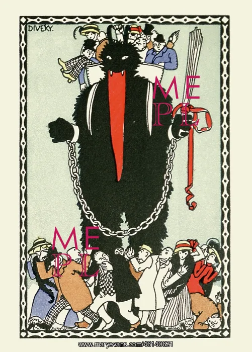 : Josef Diveky. Krampus Card. Wiener : Josef Diveky. Krampus Card. Wiener