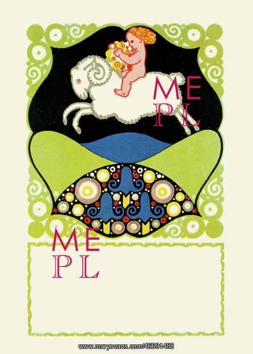 : Josef Diveky. Putto riding a Ram : Josef Diveky. Putto riding a Ram
