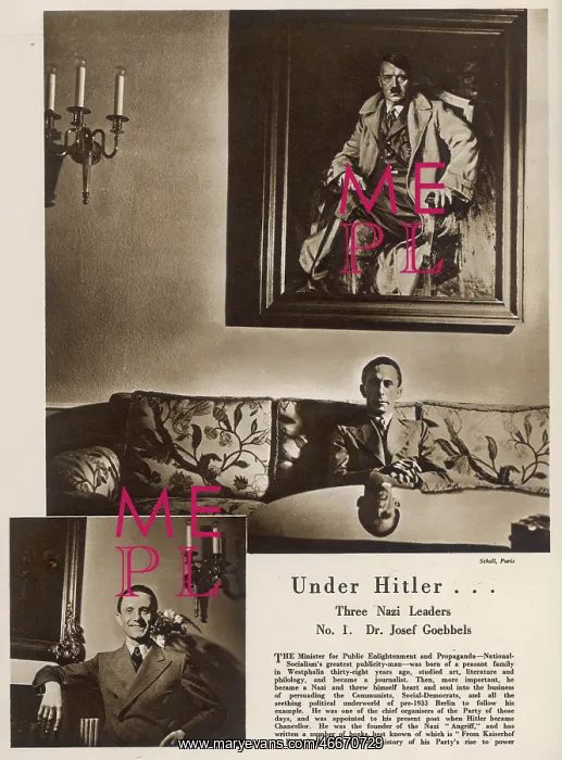 : Josef Goebbels in The Bystander : Josef Goebbels in The Bystander