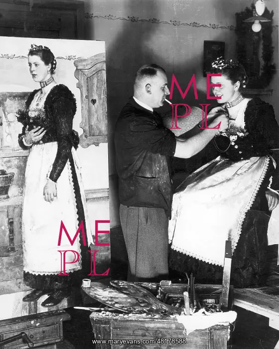 : Josef Hilz in his studio, 1935 : Josef Hilz in his studio, 1935