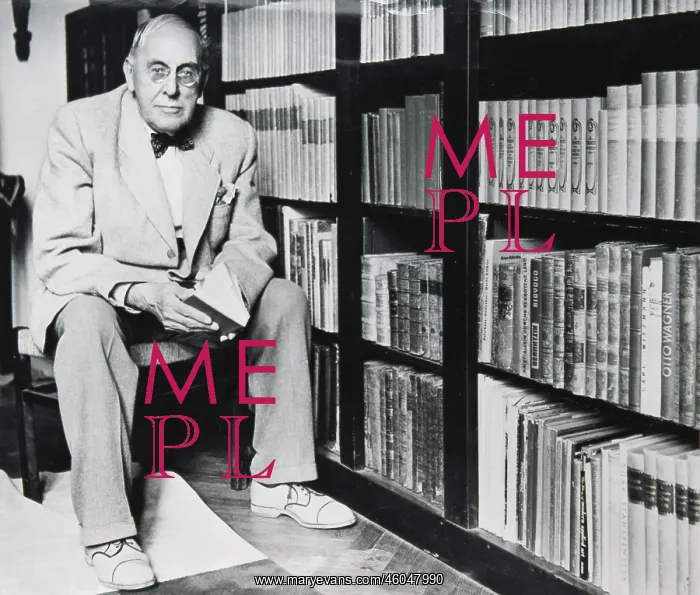: Josef Hoffman in his library : Josef Hoffman in his library
