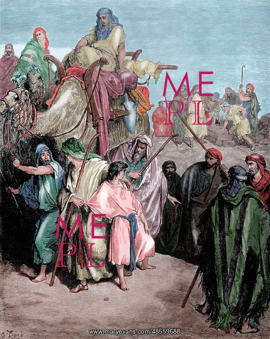: Josep Sold by his Brethren. Genesis 37:38. Dore Bible Illust : Josep Sold by his Brethren. Genesis 37:38. Dore Bible Illust